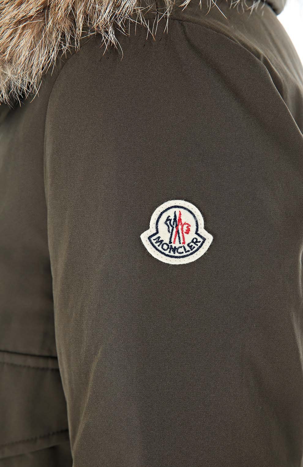 Пуховик прямого кроя с накладными карманами и меховой отделкой MONCLER, арт. B2-093-46377-25-57136, фото 5