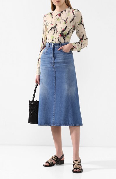 Блузка из вискозы PRADA, арт. P933H-1WWP-F0324, фото 2