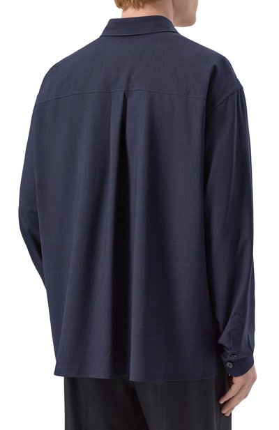 Шерстяная рубашка DOLCE & GABBANA темно-синего цвета по цене 175500 руб., арт. G50G7T/FQ2NJ, фото 4 Шерстяная рубашка DOLCE & GABBANA, арт. G50G7T/FQ2NJ, фото 4