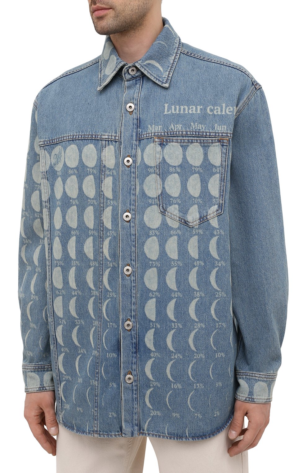 Джинсовая рубашка loewe x paula's ibiza LOEWE синего цвета по цене 77350 руб., арт. H616Y04X19, фото 3 Джинсовая рубашка loewe x paula's ibiza LOEWE, арт. H616Y04X19, фото 3