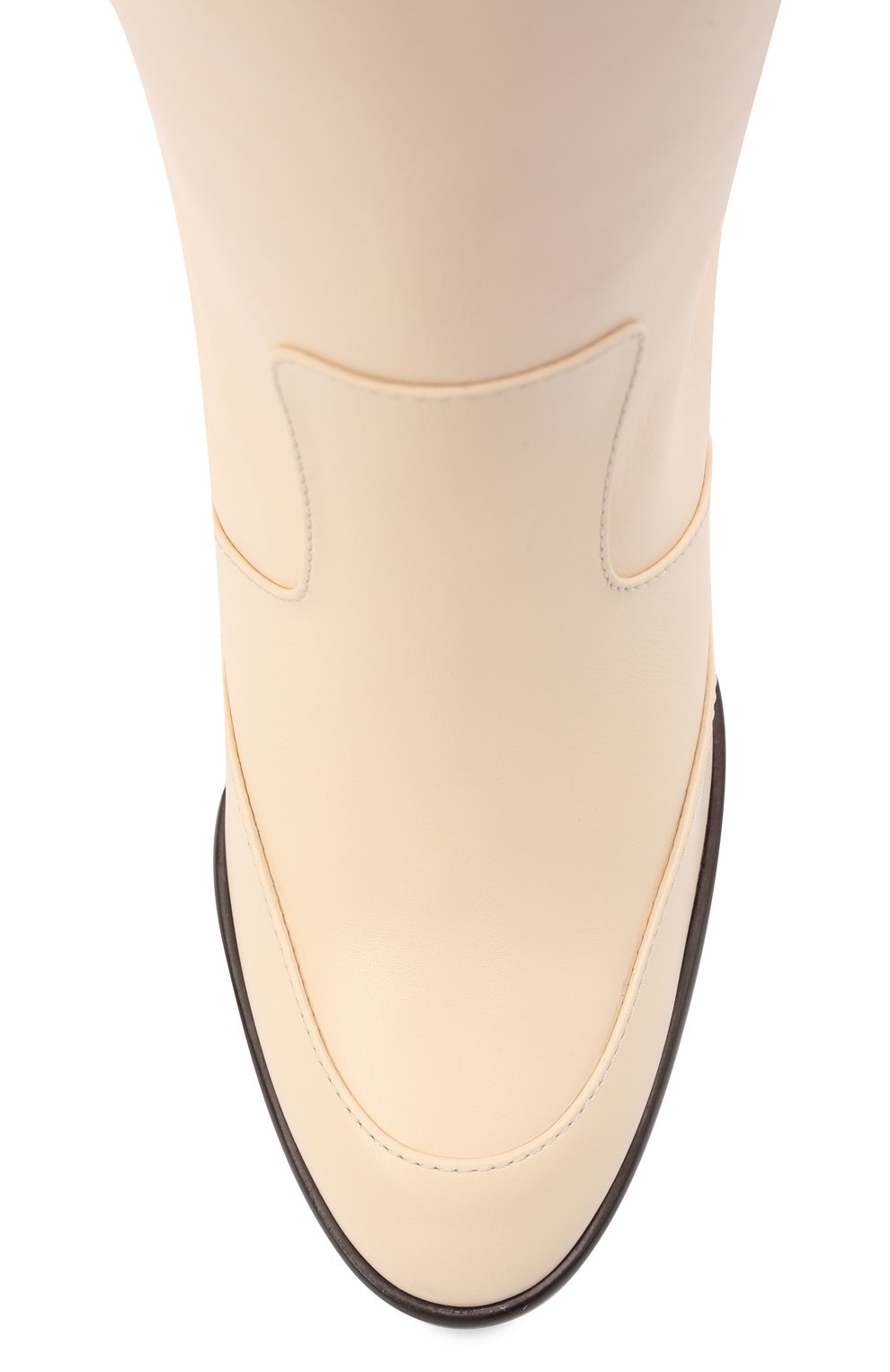 Кожаные сапоги column LORO PIANA кремового цвета по цене 209000 руб., арт. FAL7745, фото 5 Кожаные сапоги column LORO PIANA, арт. FAL7745, фото 5