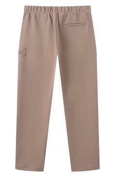 Детские брюки EMPORIO ARMANI бежевого цвета, арт. EB000345/AF13217 | Фото 2 (Материал сплава: Проставлено; Нос: Не проставлено; Случай: Повседневный; Мальчики Кросс-КТ: Брюки-спорт; Материал внешний: Хлопок, Синтетический материал; Ростовка од�ежда: 5 лет | 110 см, 6 лет | 116 см, 4 года | 104 см, 7 лет | 122 см, 8 лет | 128 см, 13 - 15 лет | 158 см, 10 - 11 лет | 140 - 146см, 16 лет | 164 см)