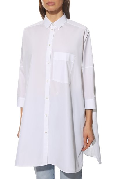 Хлопковая рубашка JIL SANDER белого цвета по цене 79100 руб., арт. JSXU600605-WU245500, фото 3 Хлопковая рубашка JIL SANDER, арт. JSXU600605-WU245500, фото 3