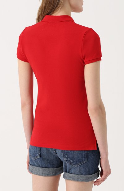 Хлопковое поло с вышитым логотипом бренда POLO RALPH LAUREN, арт. 211505656, фото 4