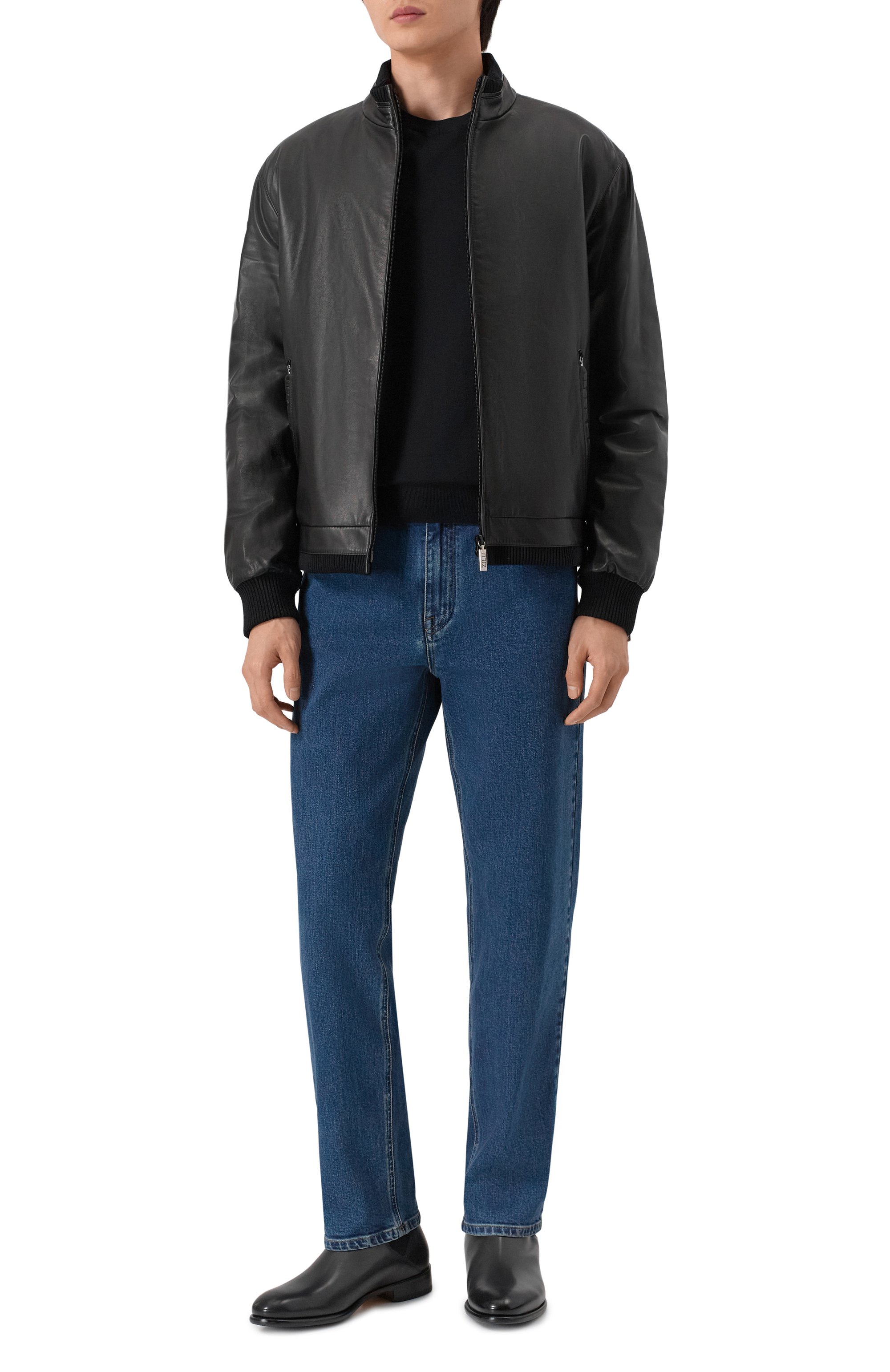 Бомбер с отделкой из кожи аллигатора ZILLI черного цвета по цене 1200000 руб., арт. AR0NH3M1972VPIP00, фото 2 Бомбер с отделкой из кожи аллигатора ZILLI, арт. AR0NH3M1972VPIP00, фото 2