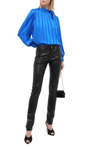 Шелковая блузка SAINT LAURENT, арт. 635870/Y5B72, фото 3