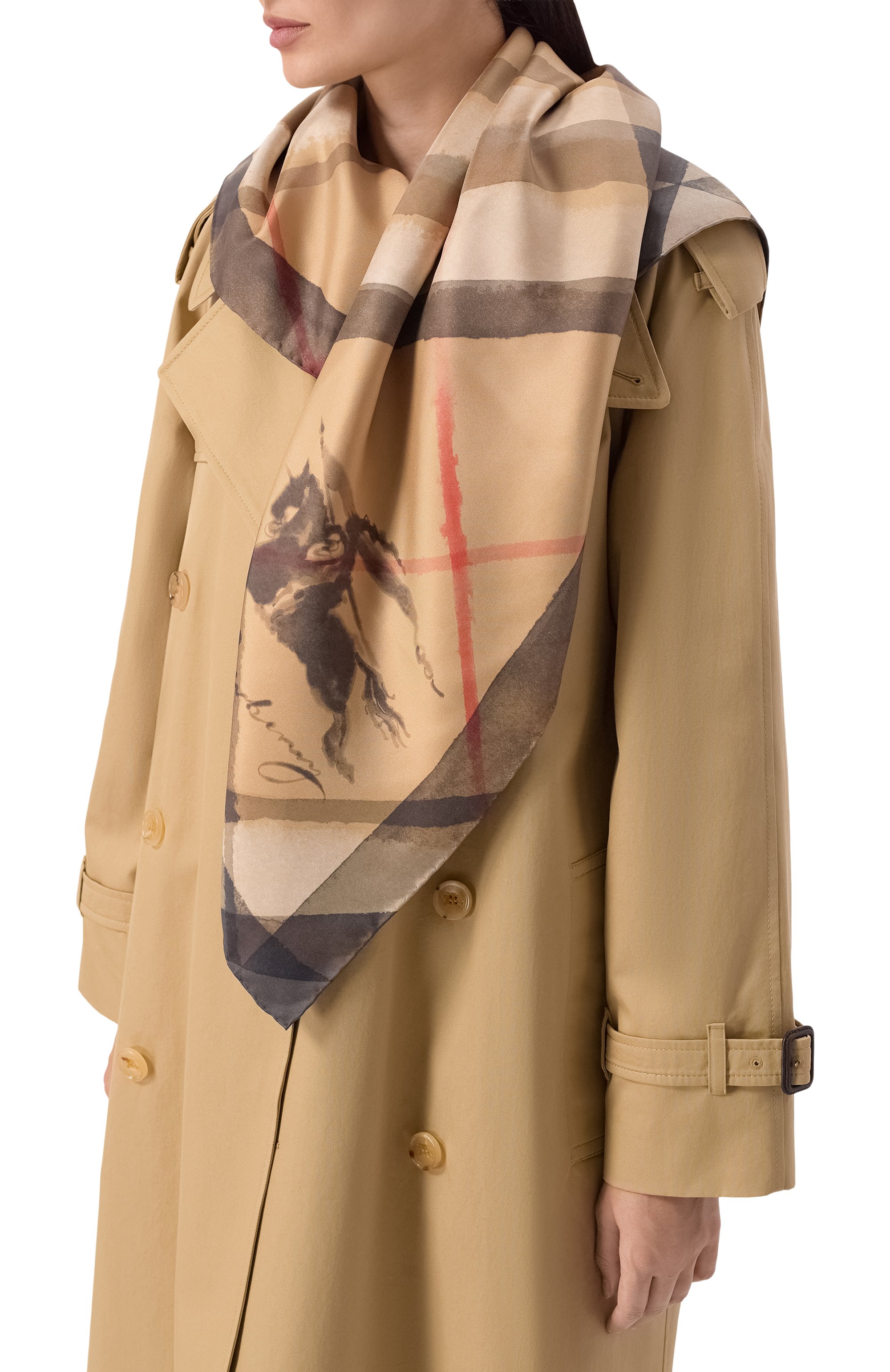 Шелковый платок BURBERRY, арт. 8121392, фото 2