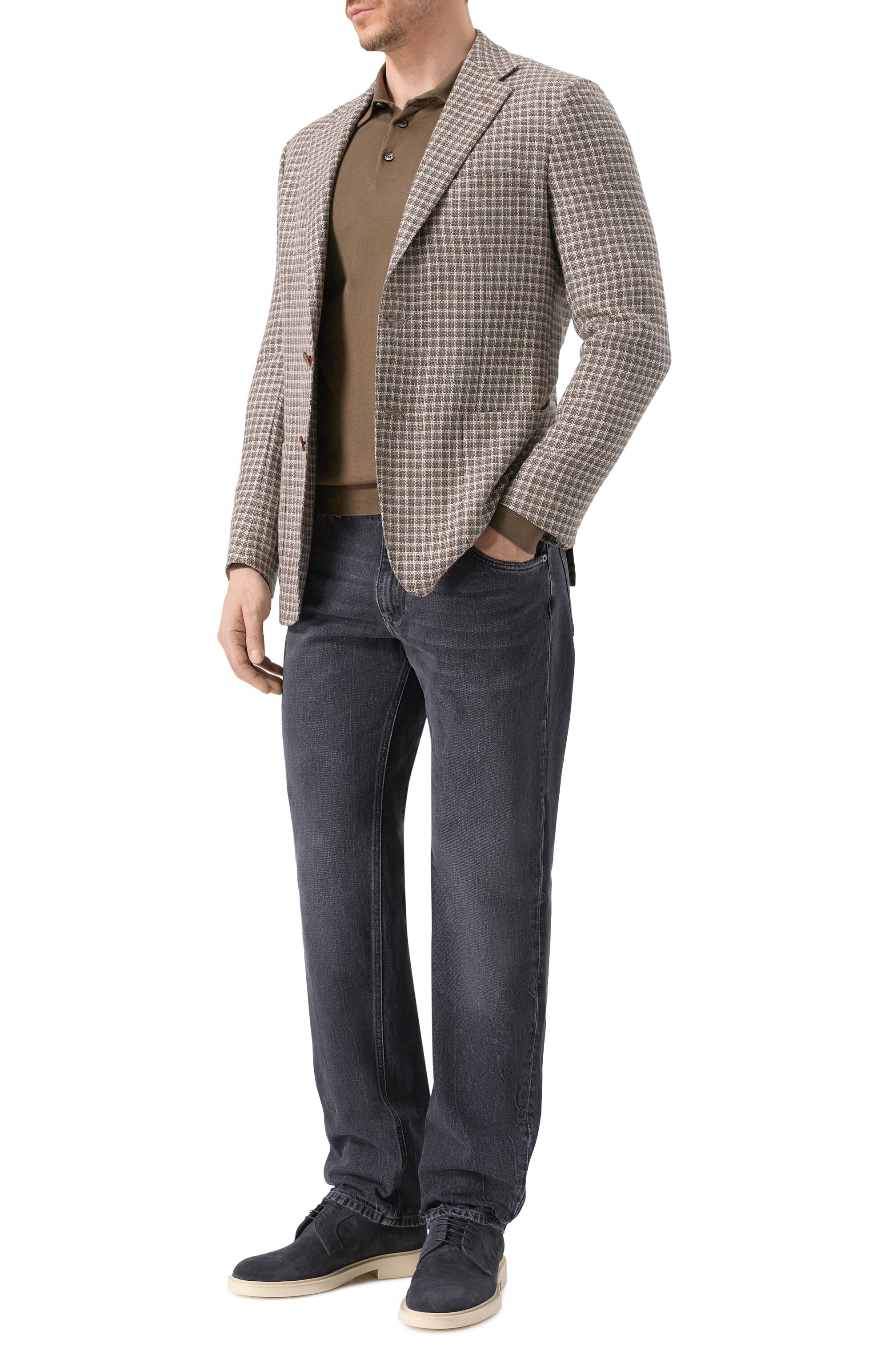 Замшевые дерби KITON, арт. USSA414N0139201, фото 2