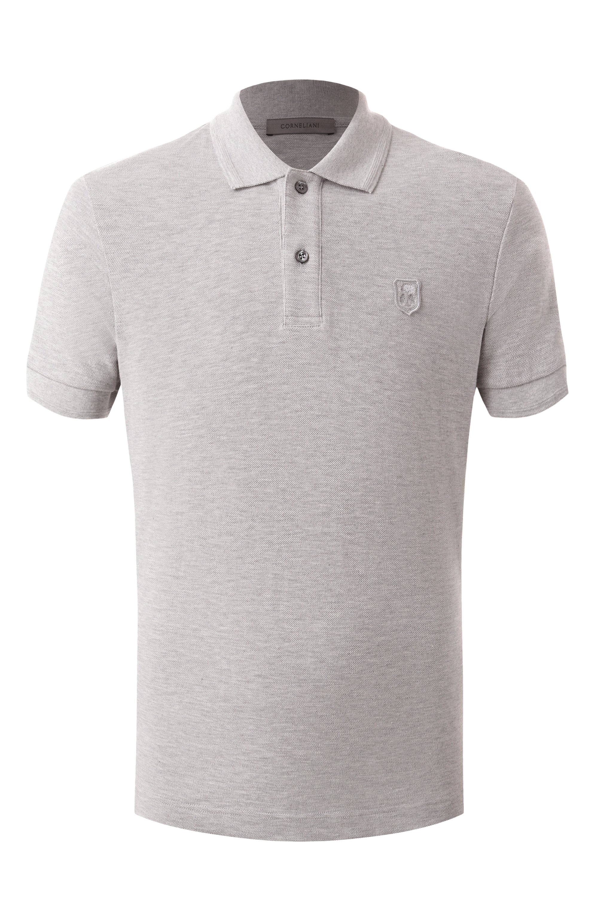Хлопковое поло CORNELIANI серого цвета по цене 31500 руб., арт. 25G570-2525045, фото 1 Хлопковое поло CORNELIANI, арт. 25G570-2525045, фото 1