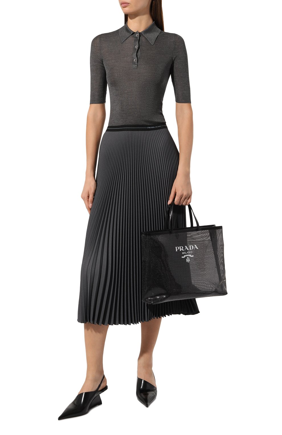 Шелковое поло PRADA, арт. P24I1L-1Y82-F0480-212, фото 2