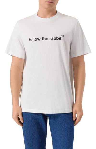 Хлопковая футболка MSGM белого цвета по цене 13500 руб., арт. 3940MM120/257798, фото 3 Хлопковая футболка MSGM, арт. 3940MM120/257798, фото 3