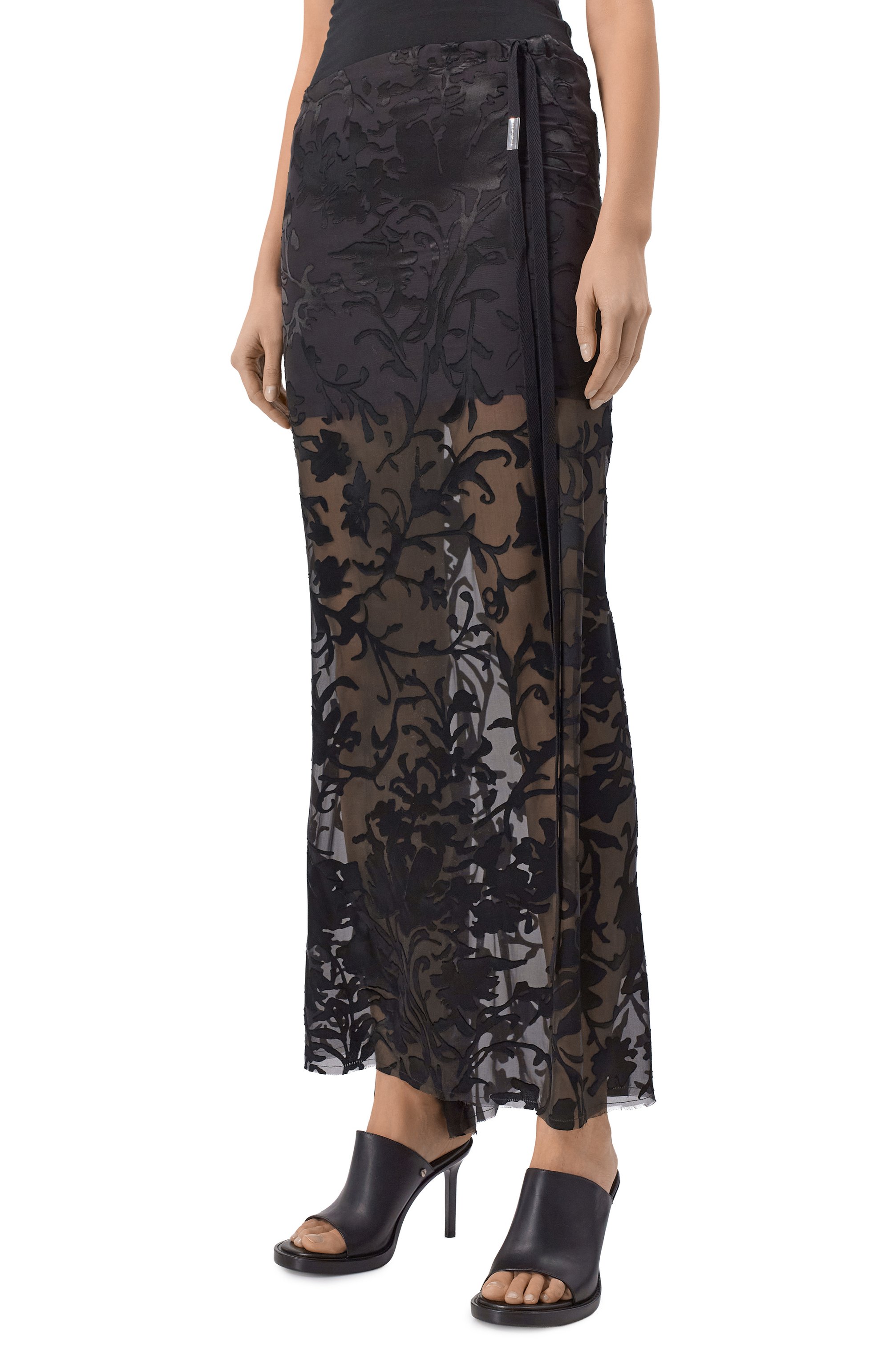 Юб ка из вискозы и шелка ANN DEMEULEMEESTER, арт. B0010457/FA715, фото 3