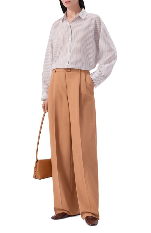 Хлопковые брюки 12 STOREEZ 137387 Бежевый  137387 Фото 2