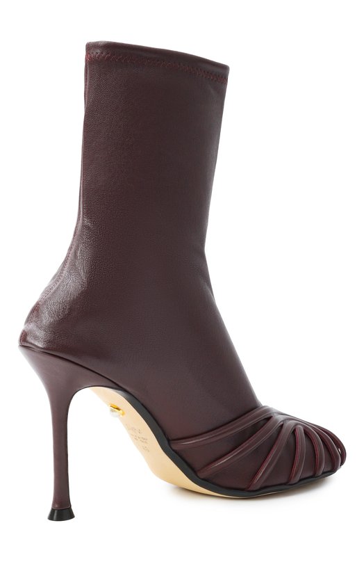 Кожаные ботильоны Iman 95 Alevi Milano L26W7010.R.1044301/GLAM NAPPA STRETCH Бордовый  L26W7010.R.1044301/GLAM NAPPA STRETCH Фото 5