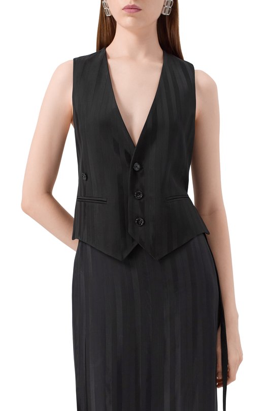 Жилет из вискозы Ann Demeulemeester B0013142/FA564 Чёрный  B0013142/FA564 Фото 3