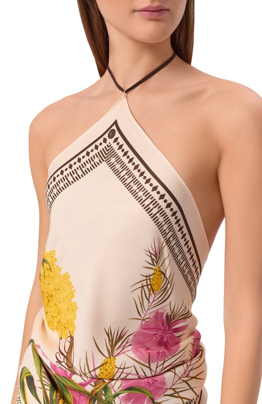 Топ из вискозы Blumarine 2C438A Кремовый  2C438A Фото 5