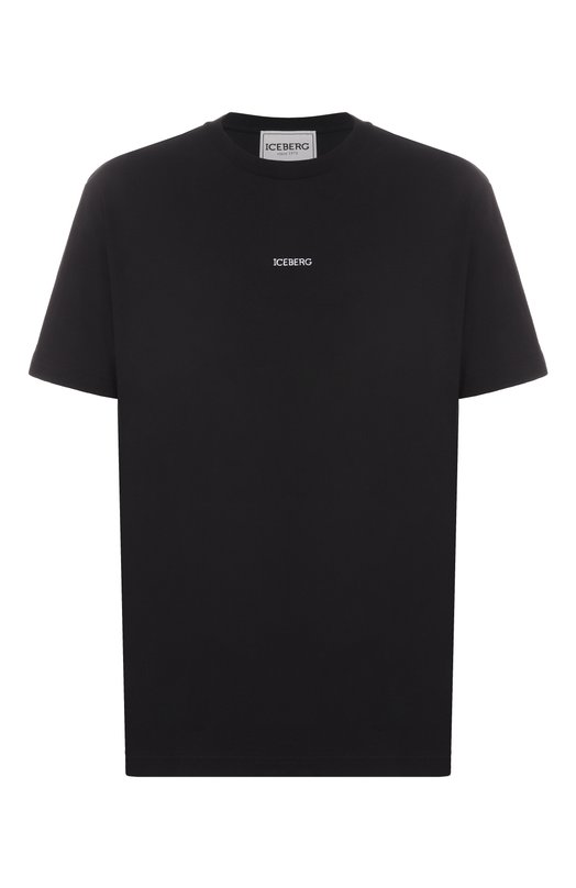 Хлопковая футболка Iceberg F045/6325 Чёрный F045/6325