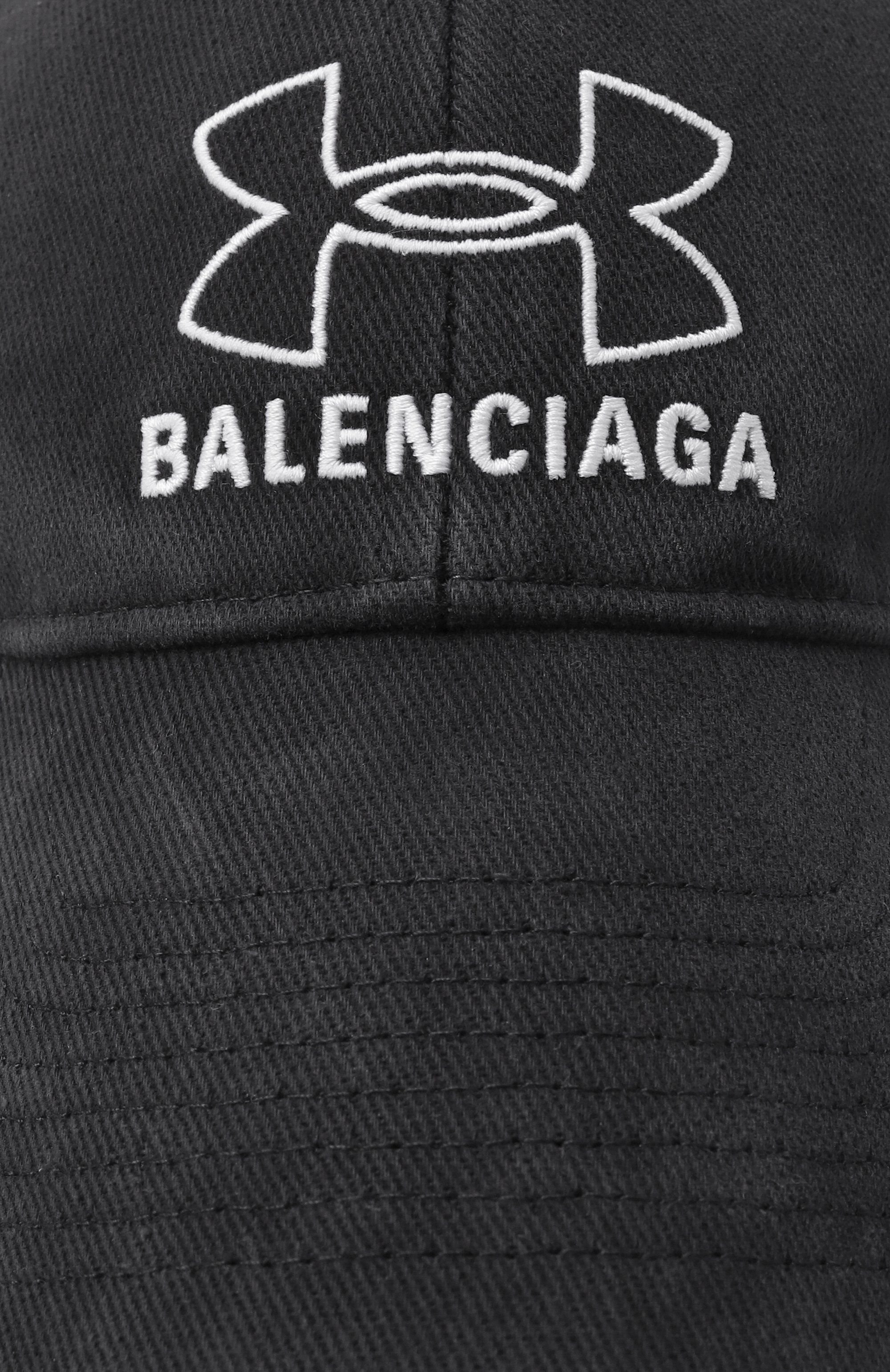 Хлопковая бейсболка BALENCIAGA черного цвета по цене 54800 руб., арт. 807145/410B2, фото 3 Хлопковая бейсболка BALENCIAGA, арт. 807145/410B2, фото 3