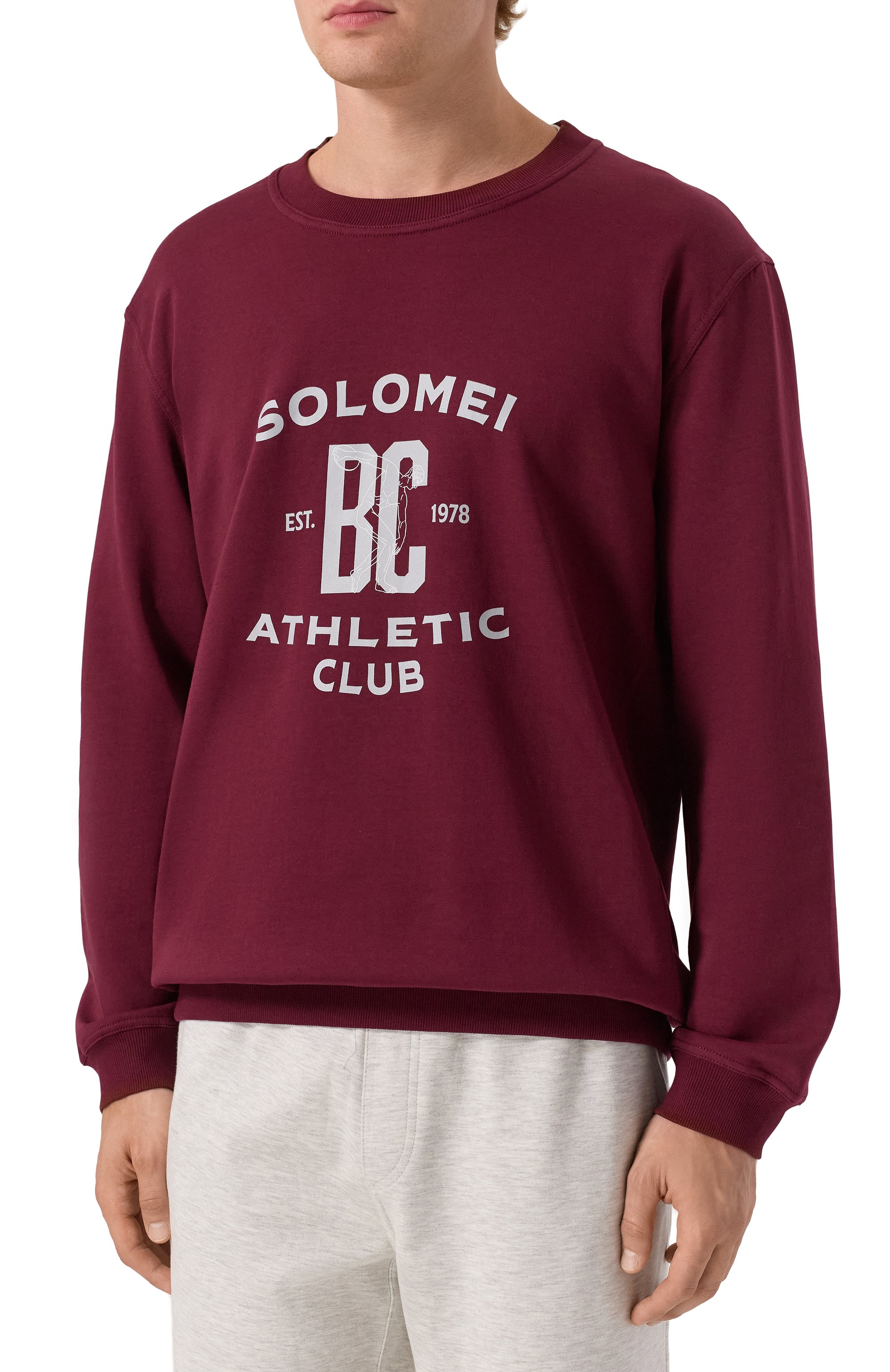 Хлопковый свитшот BRUNELLO CUCINELLI бордового цвета по цене 93050 руб., арт. MW8633380G, фото 3 Хлопковый свитшот BRUNELLO CUCINELLI, арт. MW8633380G, фото 3