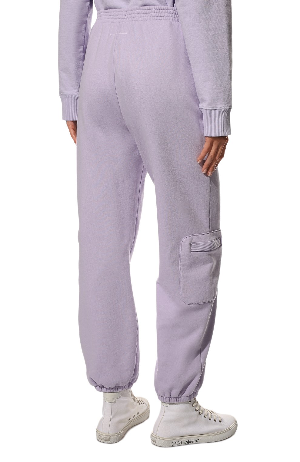 Хлопковые джоггеры MM6 сиреневого цвета по цене 37800 руб., арт. S52KA0337/S25537, фото 4 Хлопковые джоггеры MM6, арт. S52KA0337/S25537, фото 4