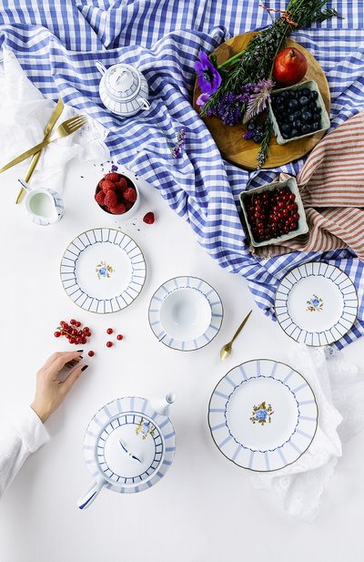 Тарелка суповая brocante BERNARDAUD голубого цвета по цене 12450 руб., арт. 1829/23, фото 2 Тарелка суповая brocante BERNARDAUD, арт. 1829/23, фото 2