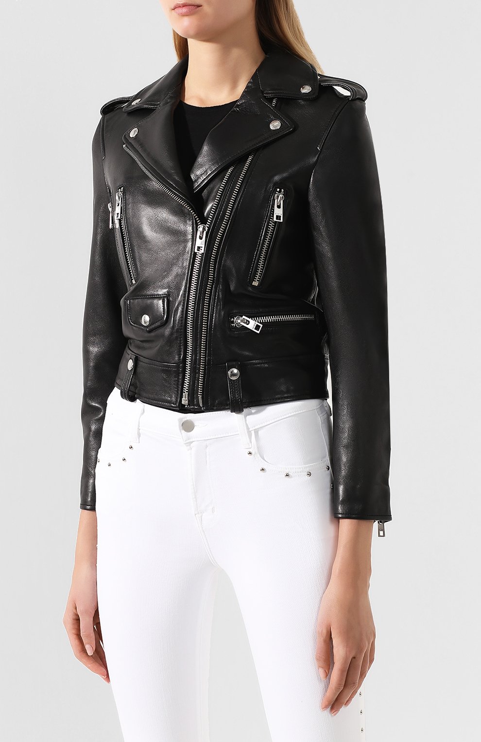 Кожаная куртка ZADIG AND VOLTAIRE черного цвета по цене 51750 руб., арт. SHCS1403F, фото 3 Кожаная куртка ZADIG AND VOLTAIRE, арт. SHCS1403F, фото 3