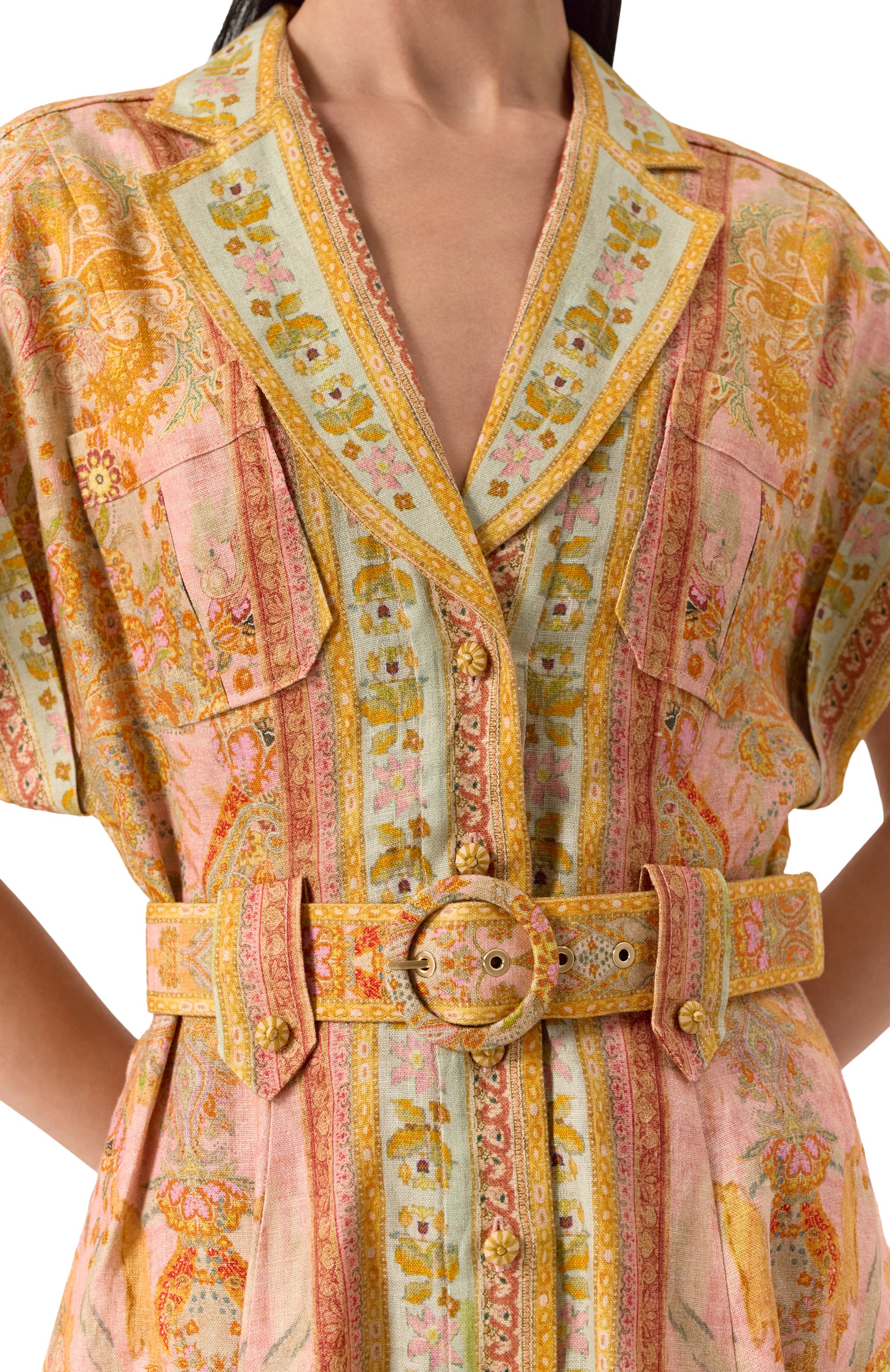 Льняное платье ZIMMERMANN розового цвета по цене 159500 руб., арт. 1073DRS252, фото 5 Льняное платье ZIMMERMANN, арт. 1073DRS252, фото 5