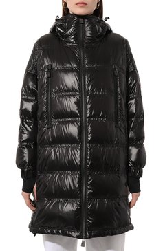 Женский пуховик rochelair MONCLER GRENOBLE черного цвета, арт. I20981C00002/539JH | Фото 3 (Рукав�а: Длинные; Длина (верхняя одежда): До середины бедра; Материал внешний: Синтетический материал; Кросс-КТ: Пуховик; Материал сплава: Проставлено; Драгоценные камни: Проставлено; Материал утеплителя: Пух и перо; Стили: Кэжуэл)