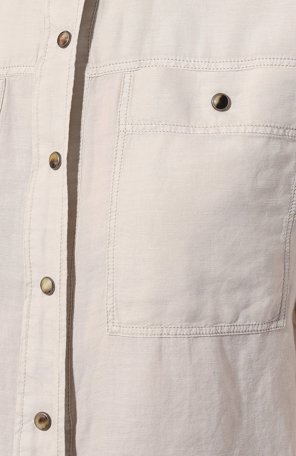 Рубашка изо льна и хлопка BRUNELLO CUCINELLI, арт. MD698B1304, фото 5