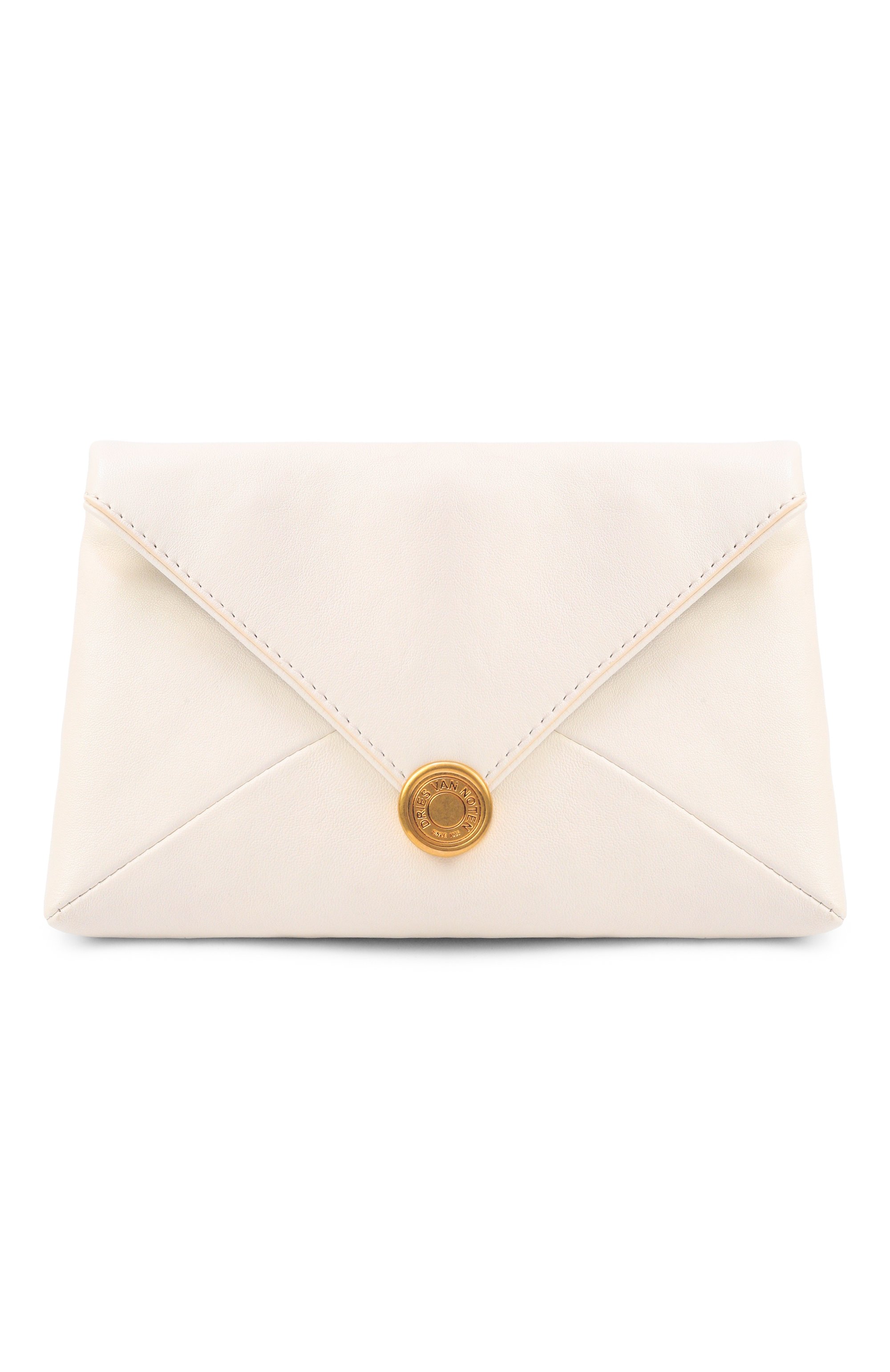 Клатч DRIES VAN NOTEN молочного цвета по цене 105000 руб., арт. 011540/0116, фото 1 Клатч DRIES VAN NOTEN, арт. 011540/0116, фото 1