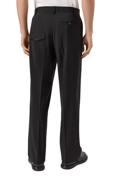 Шерстяные брюки MOSCHINO черного цвета по цене 69950 руб., арт. A0305/0217, фото 4 Шерстяные брюки MOSCHINO, арт. A0305/0217, фото 4