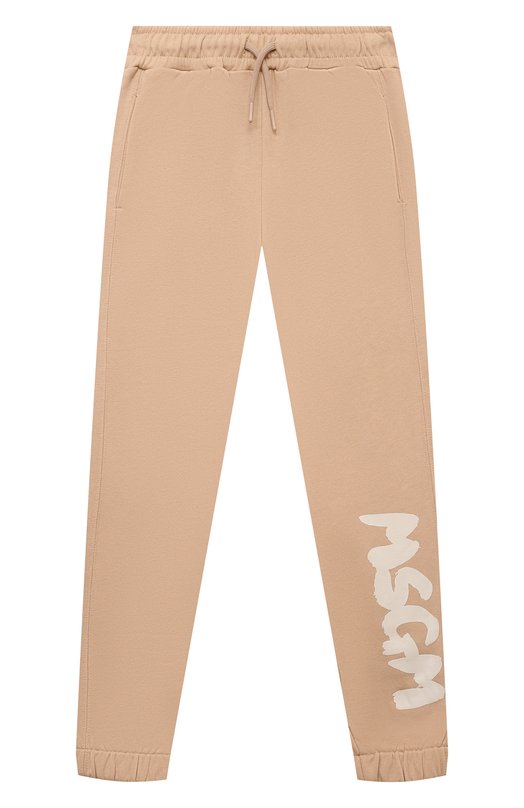 

Хлопковые джоггеры MSGM kids, Бежевый