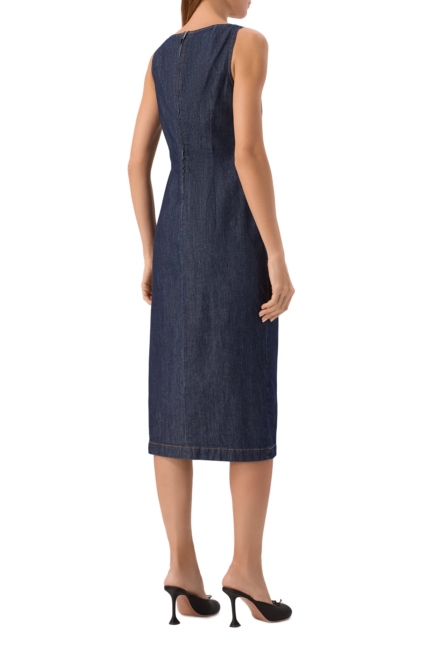 Джинсовое платье DRIES VAN NOTEN синего цвета по цене 92300 руб., арт. 131010/4402, фото 3 Джинсовое платье DRIES VAN NOTEN, арт. 131010/4402, фото 3