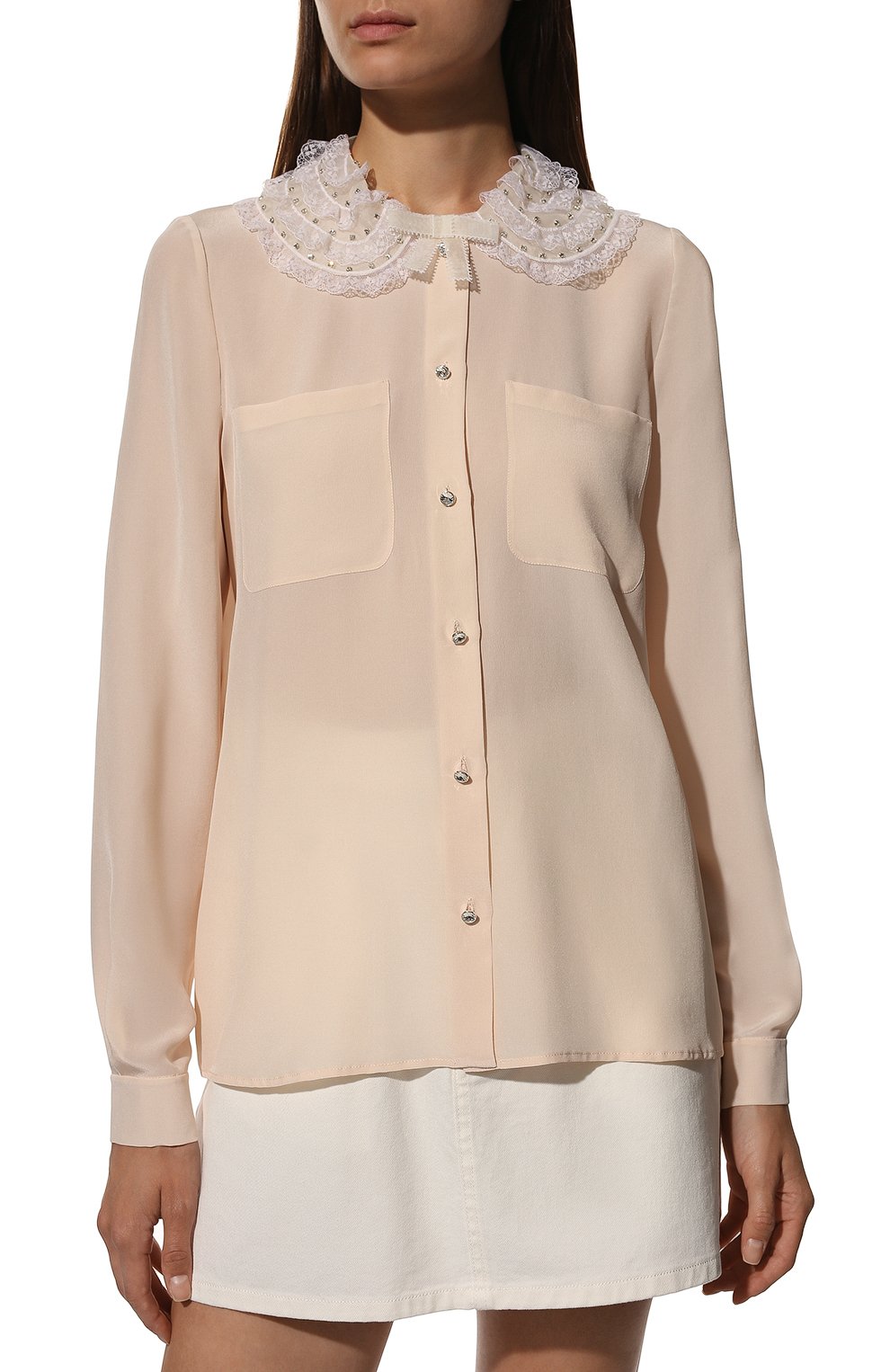 Шелковая блузка MIU MIU, арт. MK1646-HMR-F0D91, фото 3