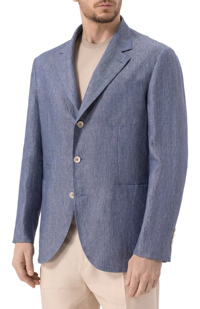 Льняной пиджак BRUNELLO CUCINELLI, арт. MS4987BND, фото 5