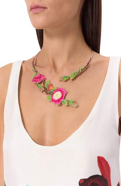 Колье шиповник РУССКИЕ САМОЦВЕТЫ разноцветного цвета по цене 100200 руб., арт. 41726, фото 2 Колье шиповник РУССКИЕ САМОЦВЕТЫ, арт. 41726, фото 2