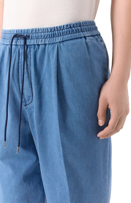 Хлопковые брюки Jacob Cohen JUM_P0017 001 T849A V2 Голубой  JUM_P0017 001 T849A V2 Фото 5