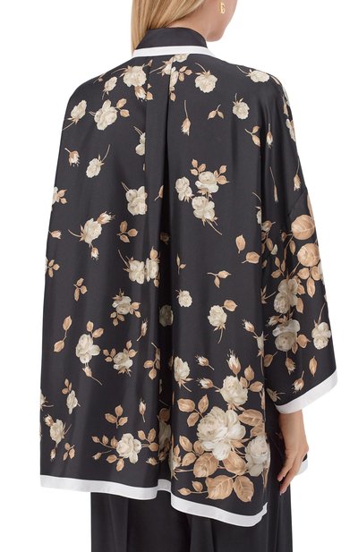 Шелковая блузка DOLCE & GABBANA черного цвета по цене 231000 руб., арт. F5Q42T/HI10G, фото 4 Шелковая блузка DOLCE & GABBANA, арт. F5Q42T/HI10G, фото 4