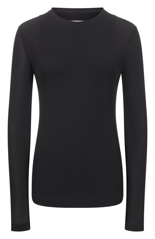 Хлопковый лонгслив Jil Sander J02NH0017/J20342 Чёрный J02NH0017/J20342