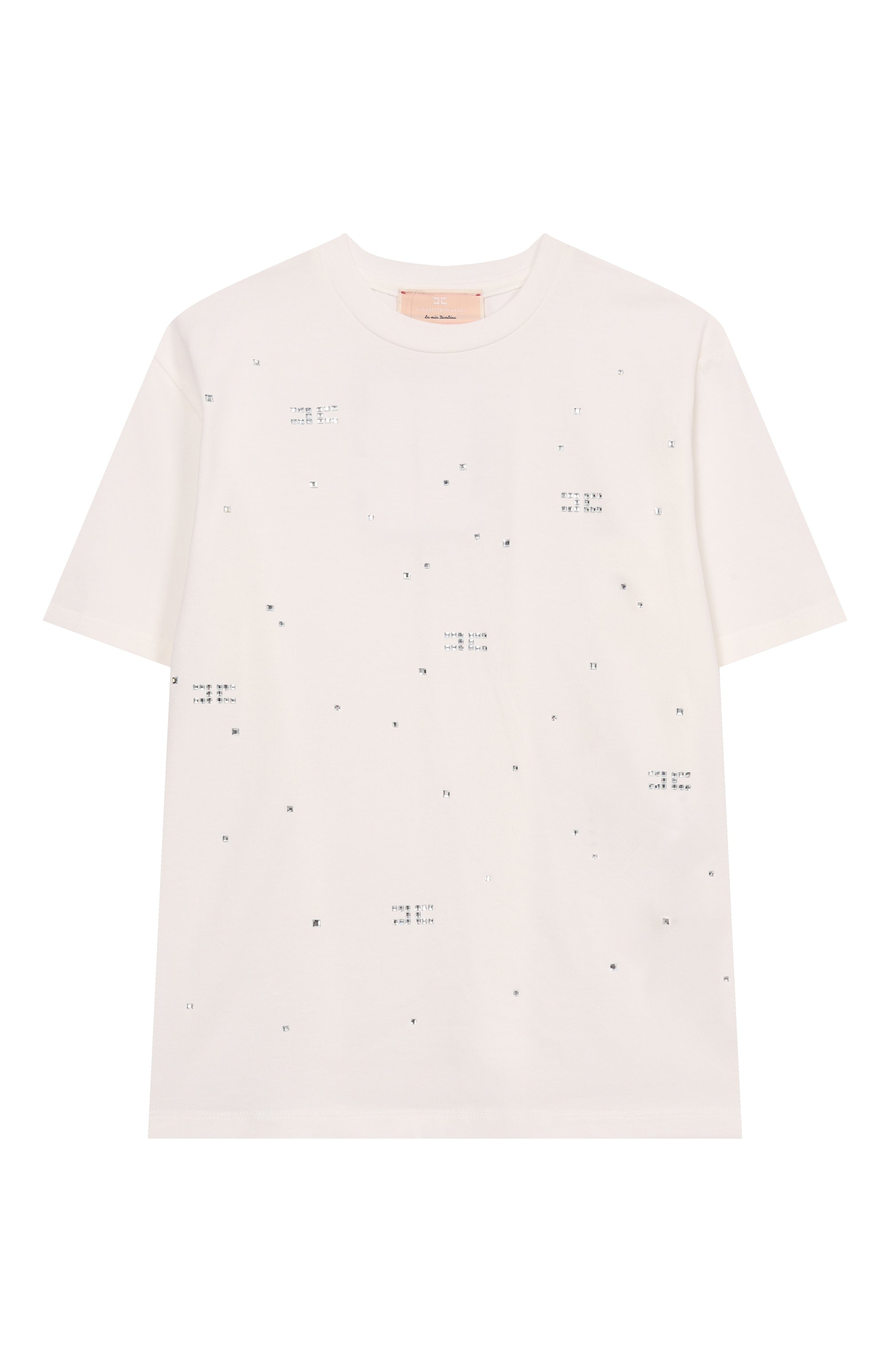 Хлопковая футболка ELISABETTA FRANCHI LA MIA BAMBINA, арт. EFTS2630/JE006_001, фото 1