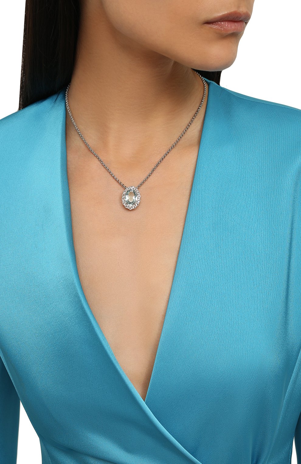 Кулон на цепочке SECRETS JEWELRY светло-голубого цвета по цене 35710 руб., арт. ЦГТОС00715, фото 2 Кулон на цепочке SECRETS JEWELRY, арт. ЦГТОС00715, фото 2