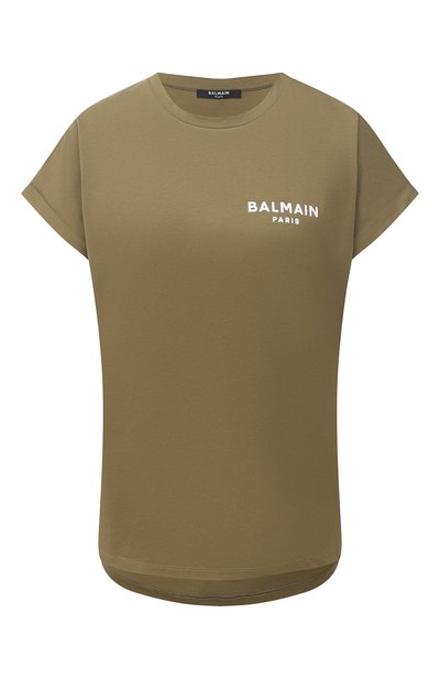 Женская хлопковая футболка BALMAIN, арт. ZF41351/B025