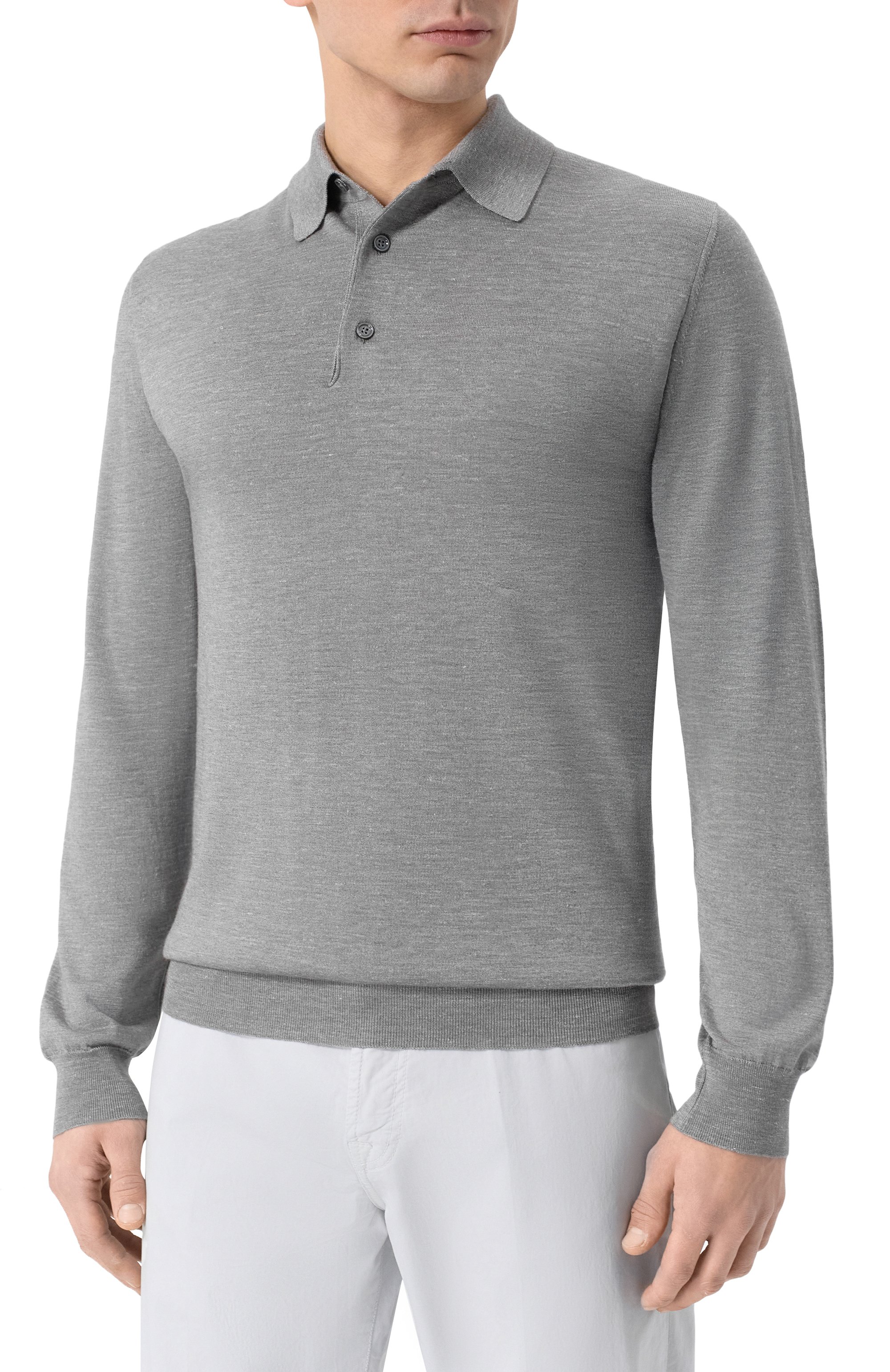 Поло из шелка и кашемира KITON, арт. UMK1279K358, фото 3