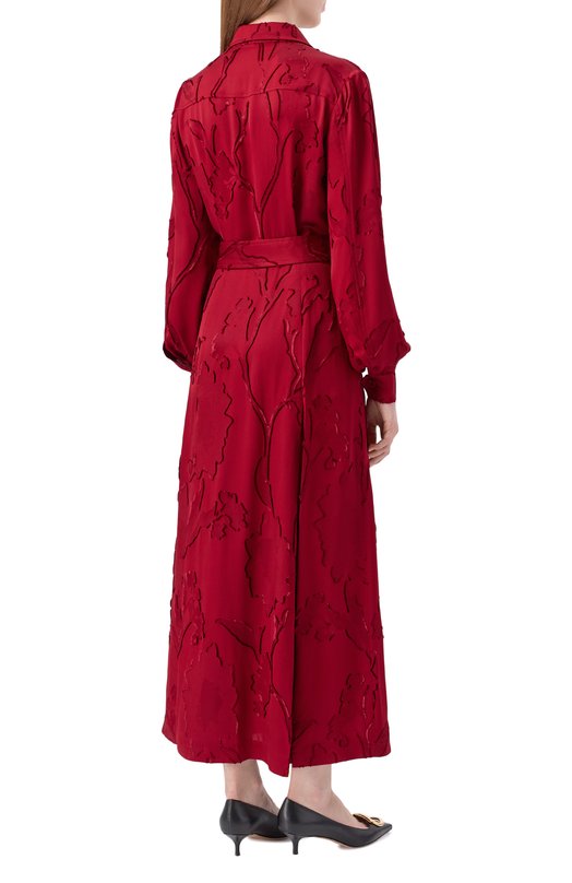 Платье из вискозы Elie Saab D0765NP25/VI004 Красный  D0765NP25/VI004 Фото 4