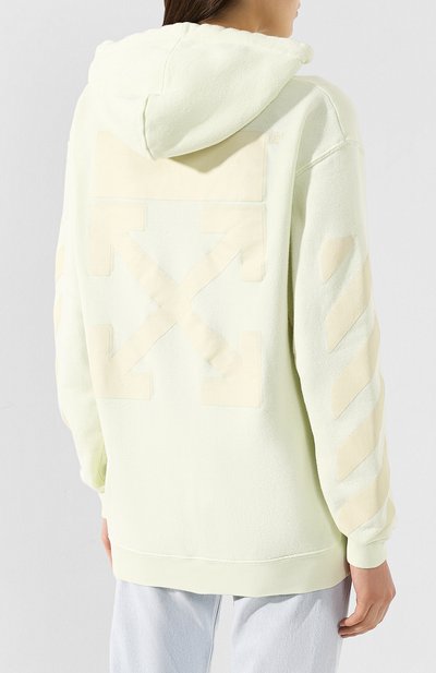 Хлопковое худи OFF-WHITE желтого цвета по цене 37450 руб., арт. 0WBB032S19D970836060, фото 4 Хлопковое худи OFF-WHITE, арт. 0WBB032S19D970836060, фото 4