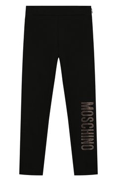 Детские брюки из вискозы MOSCHINO черного цвета, арт. HAP02S/LJA02/4A-8A | Фото 1 (Девочки Кросс-КТ: Брюки-одежда; Материал внутренний: Не назначено; Материал сплава: Проставлено; Нос: Не проставлено; Материал внешний: Вискоза; Статус проверки: Проверена категория; Ростовка одежда: 4 года | 104 см, 5 лет | 110 см, 6 лет | 116 см, 8 лет | 128 см)