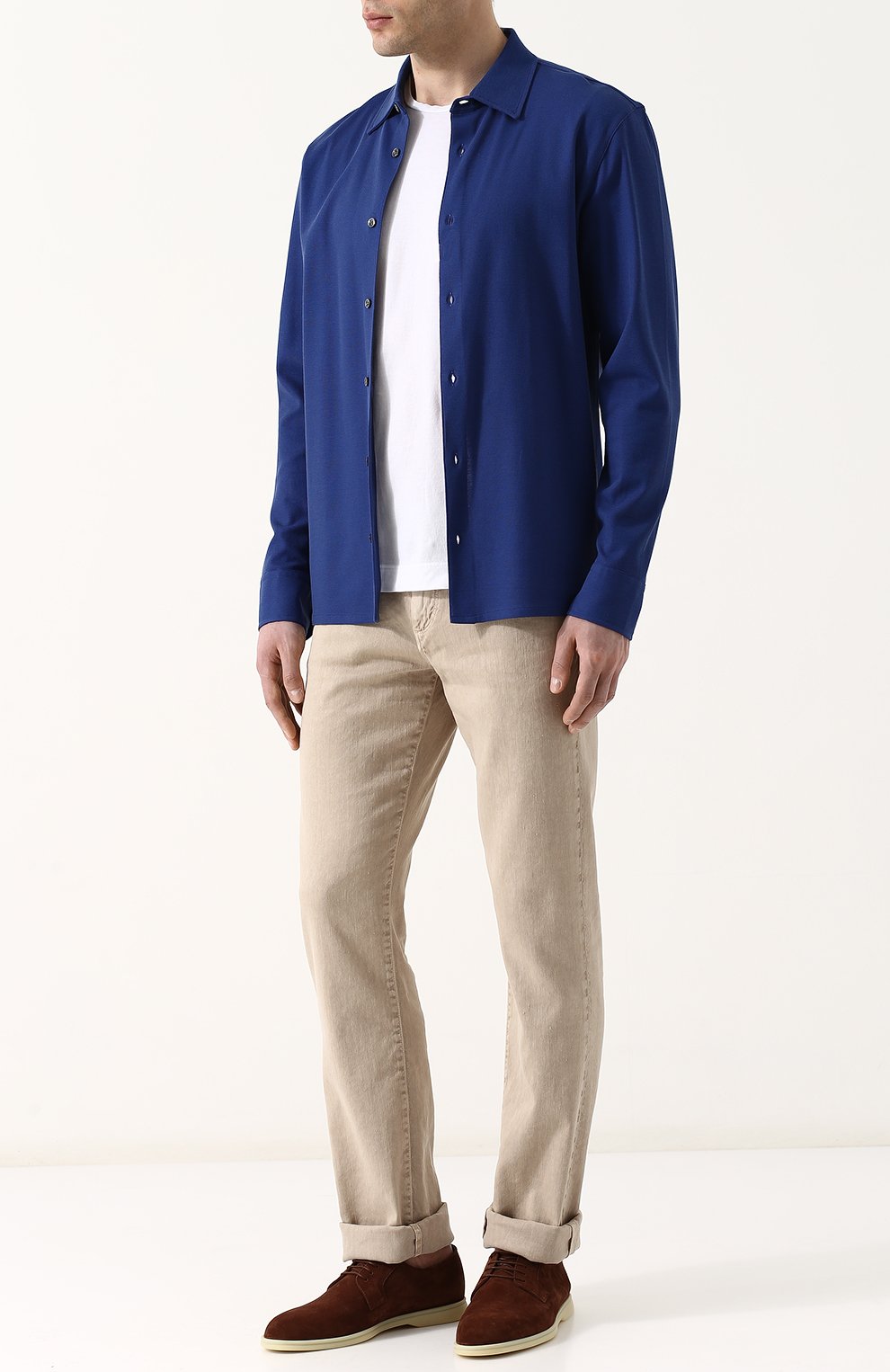 Замшевые дерби на контрастной подошве LORO PIANA, арт. FAG1545, фото 2