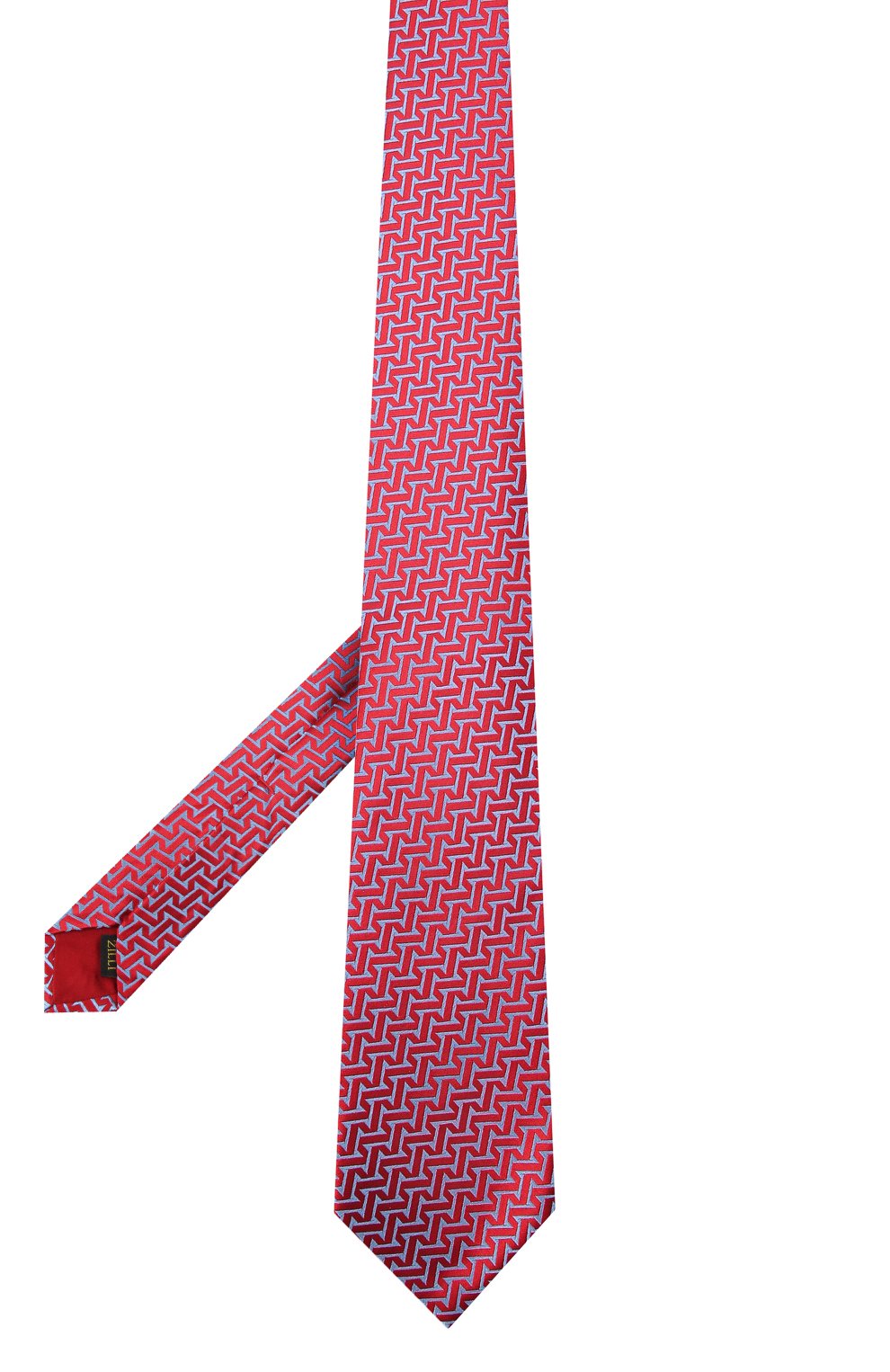 Шелковый галстук ZILLI красного цвета по цене 25100 руб., арт. 53003/TIE, фото 3 Шелковый галстук ZILLI, арт. 53003/TIE, фото 3