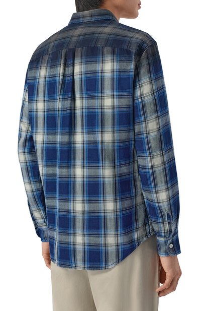 Хлопковая рубашка DSQUARED2 синего цвета по цене 66550 руб., арт. S74DM0993/D35206, фото 4 Хлопковая рубашка DSQUARED2, арт. S74DM0993/D35206, фото 4