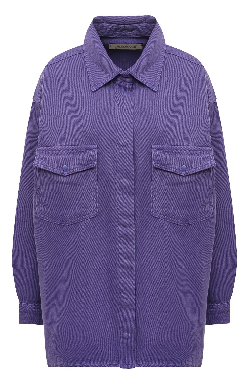 Джинсовая рубашка HINNOMINATE фиолетового цвета по цене 22650 руб., арт. HDS3/HNW890, фото 1 Джинсовая рубашка HINNOMINATE, арт. HDS3/HNW890, фото 1